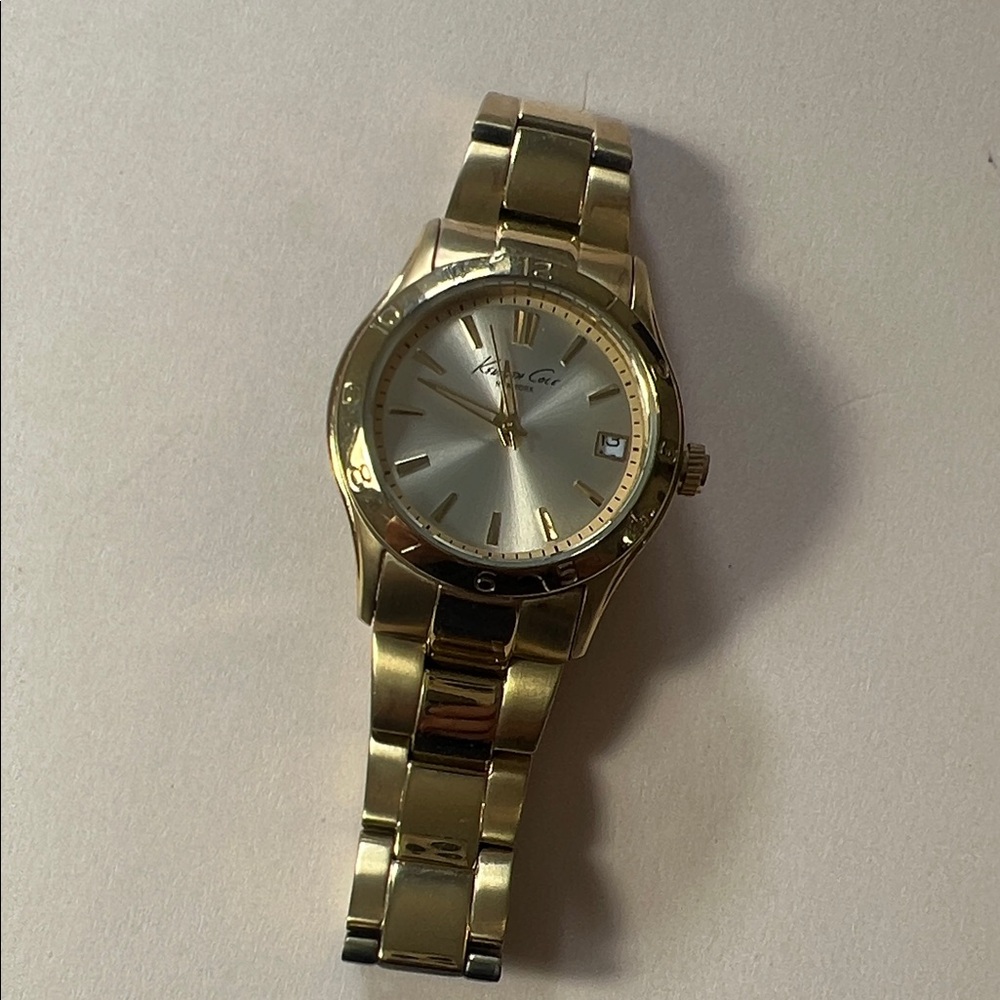 Kenneth Cole Gold Wristwatch with Champagne color dial and date